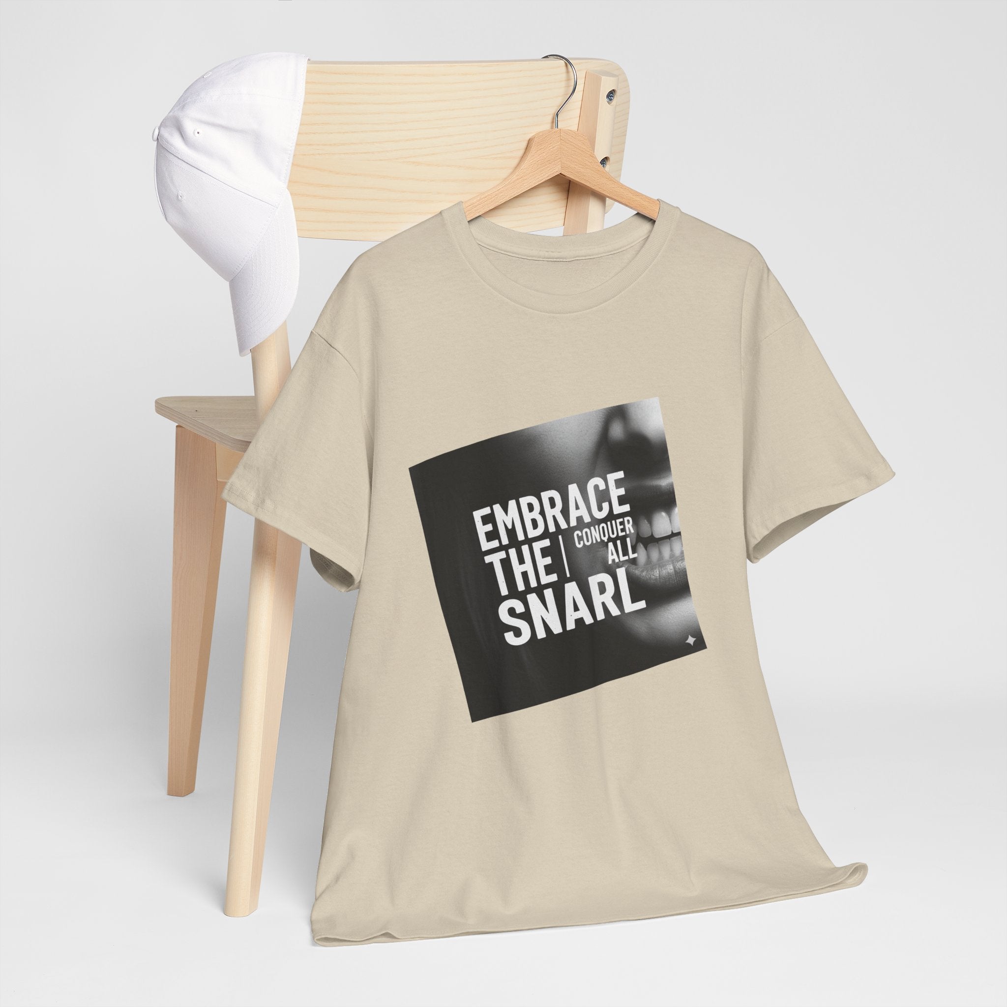 Embrace the Snarl Unisex Heavy Cotton Tee by Truly Great Life | Motivational Streetwear Graphic Shirt