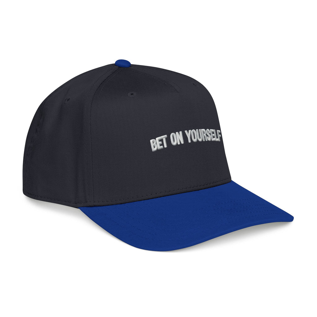 Inspirational Baseball Cap for Men & Women | Bet on Yourself Adjustable Motivational Hat, Mid Profile Dad Cap