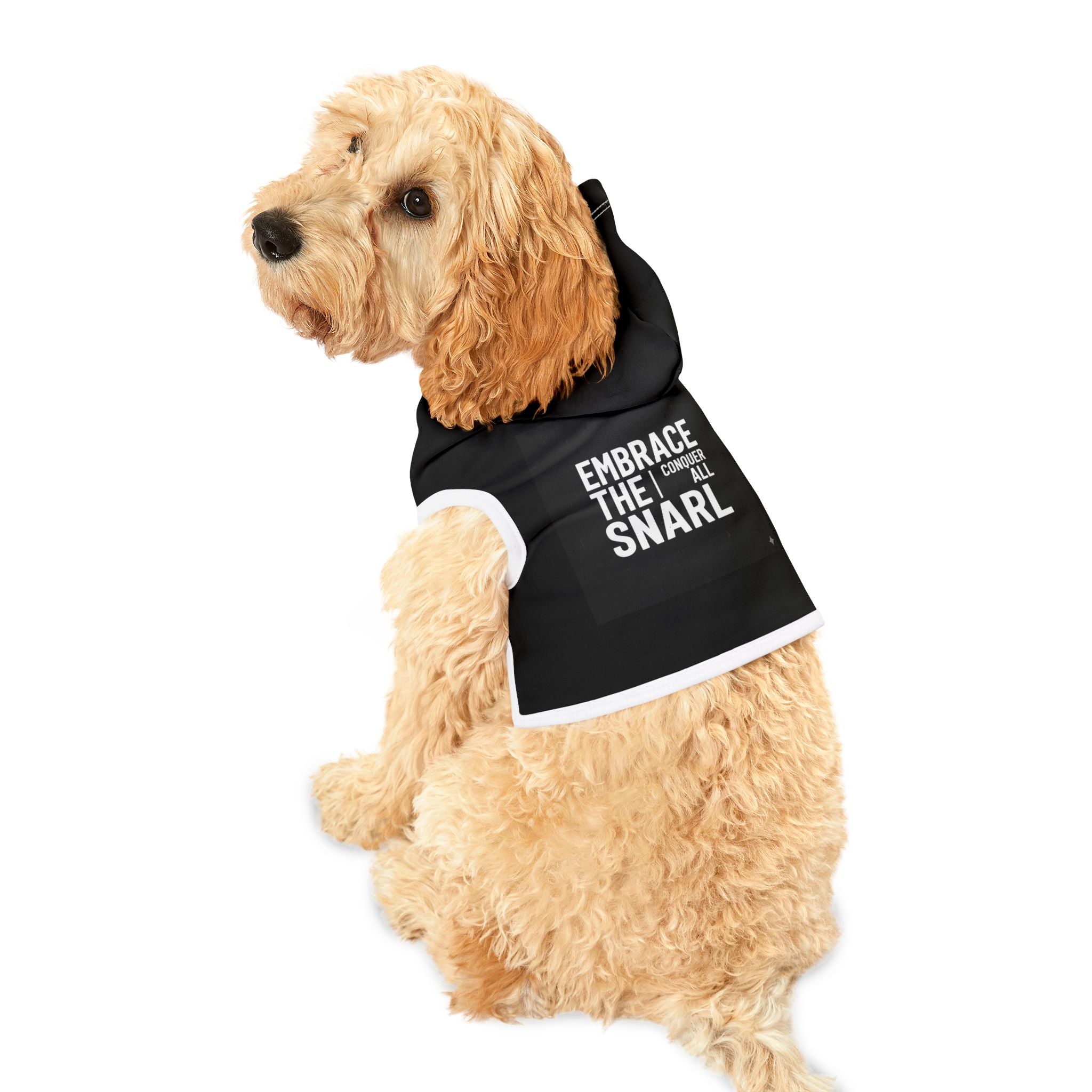 Truly Great Life Pet Hoodie | Embrace the Snarl Cozy Dog Sweatshirt, Funny Pet Apparel for Small & Medium Dogs