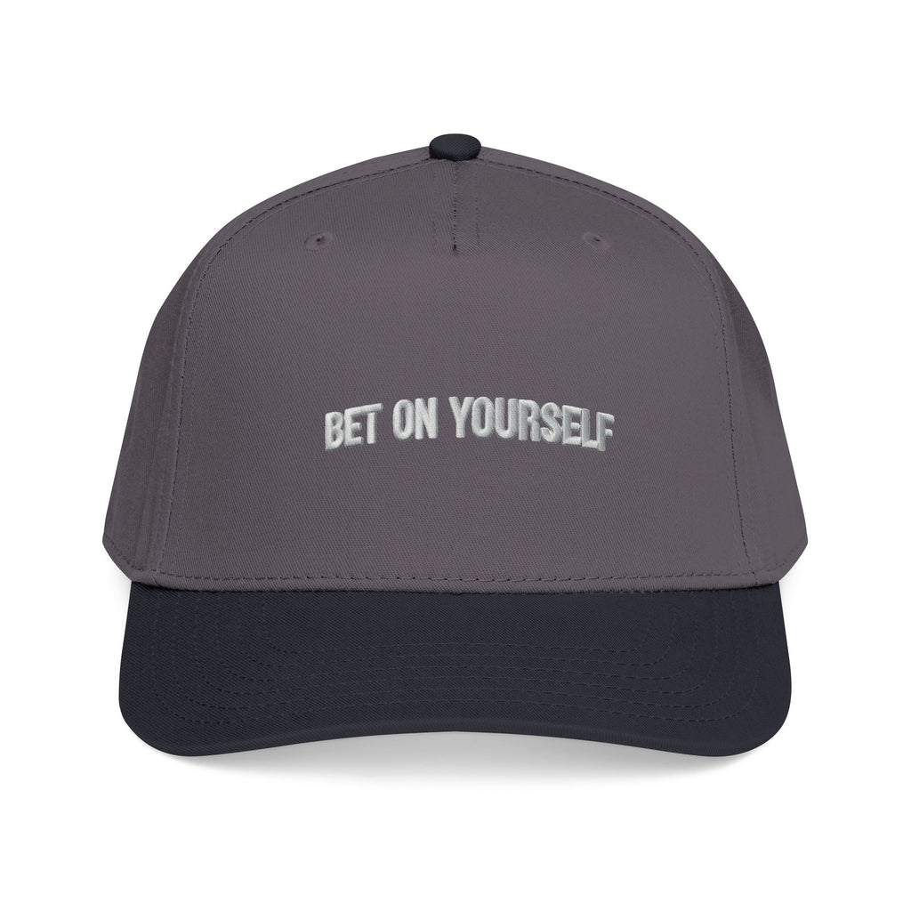 Inspirational Baseball Cap for Men & Women | Bet on Yourself Adjustable Motivational Hat, Mid Profile Dad Cap