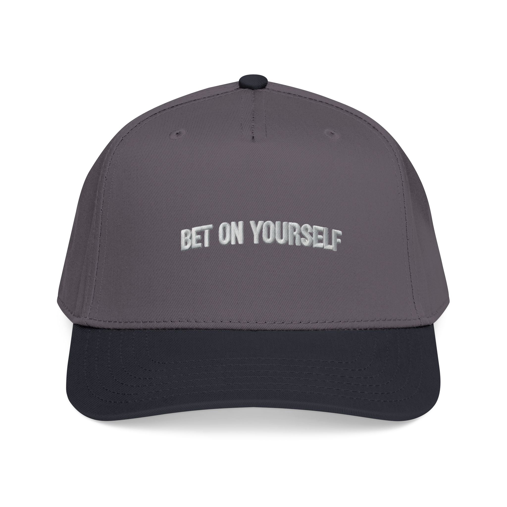 Inspirational Baseball Cap for Men & Women | Bet on Yourself Adjustable Motivational Hat, Mid Profile Dad Cap