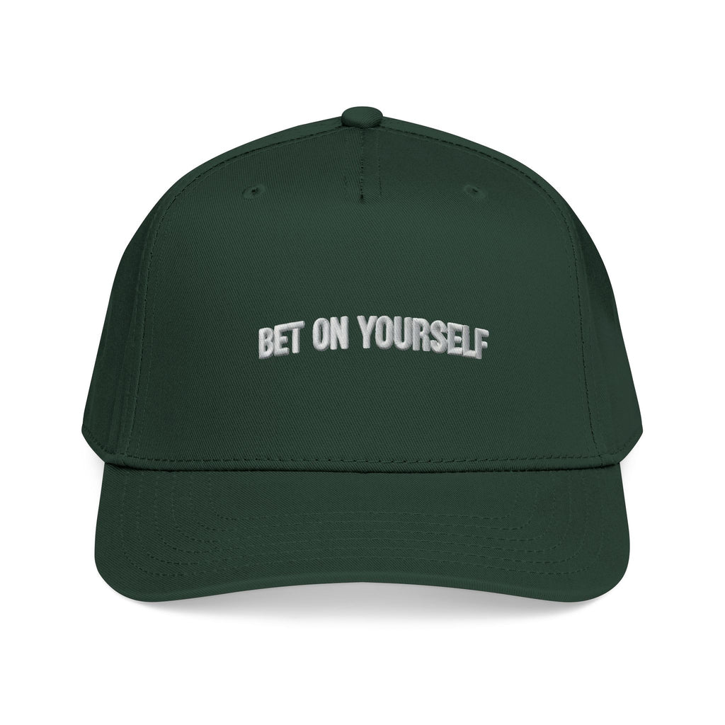 Inspirational Baseball Cap for Men & Women | Bet on Yourself Adjustable Motivational Hat, Mid Profile Dad Cap