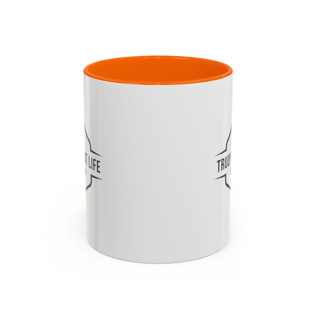 Truly Great Life Accent Coffee Mug – Black-Trim Ceramic 11oz