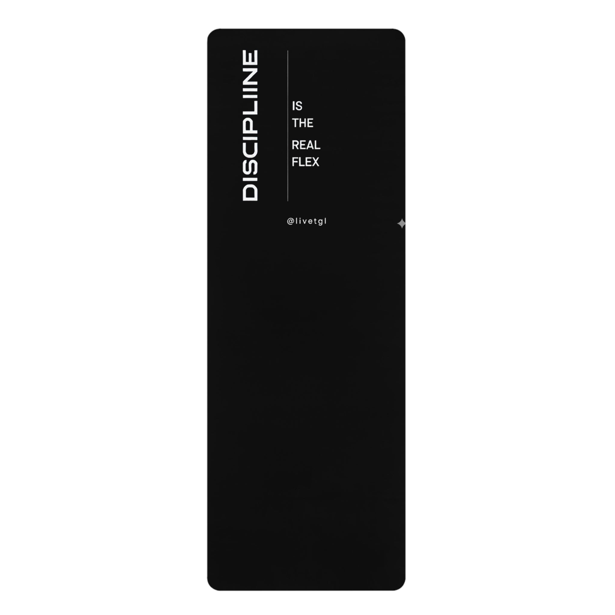 Non-Slip Rubber Yoga Mat for Home, Gym & Studio | Discipline Motivational Fitness Mat with Premium Grip and Comfort