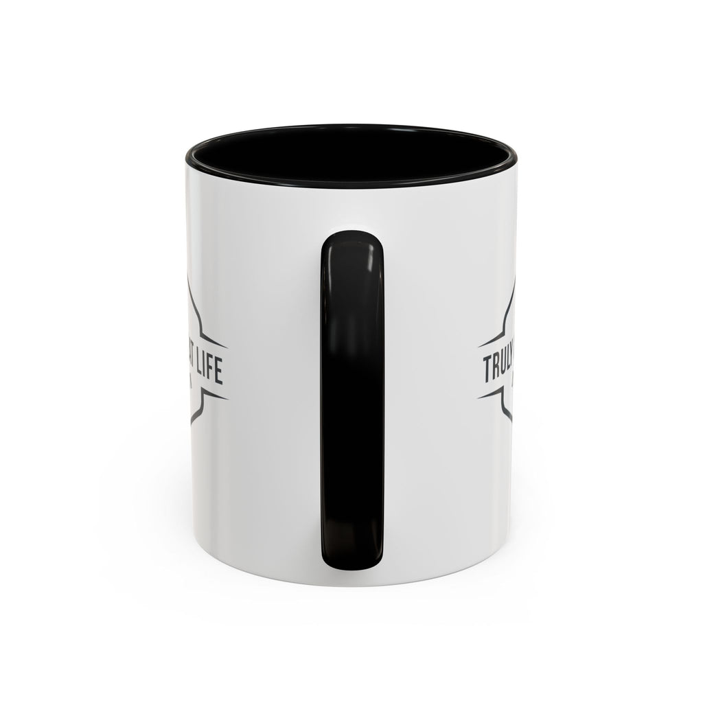 Truly Great Life Accent Coffee Mug – Black-Trim Ceramic 11oz