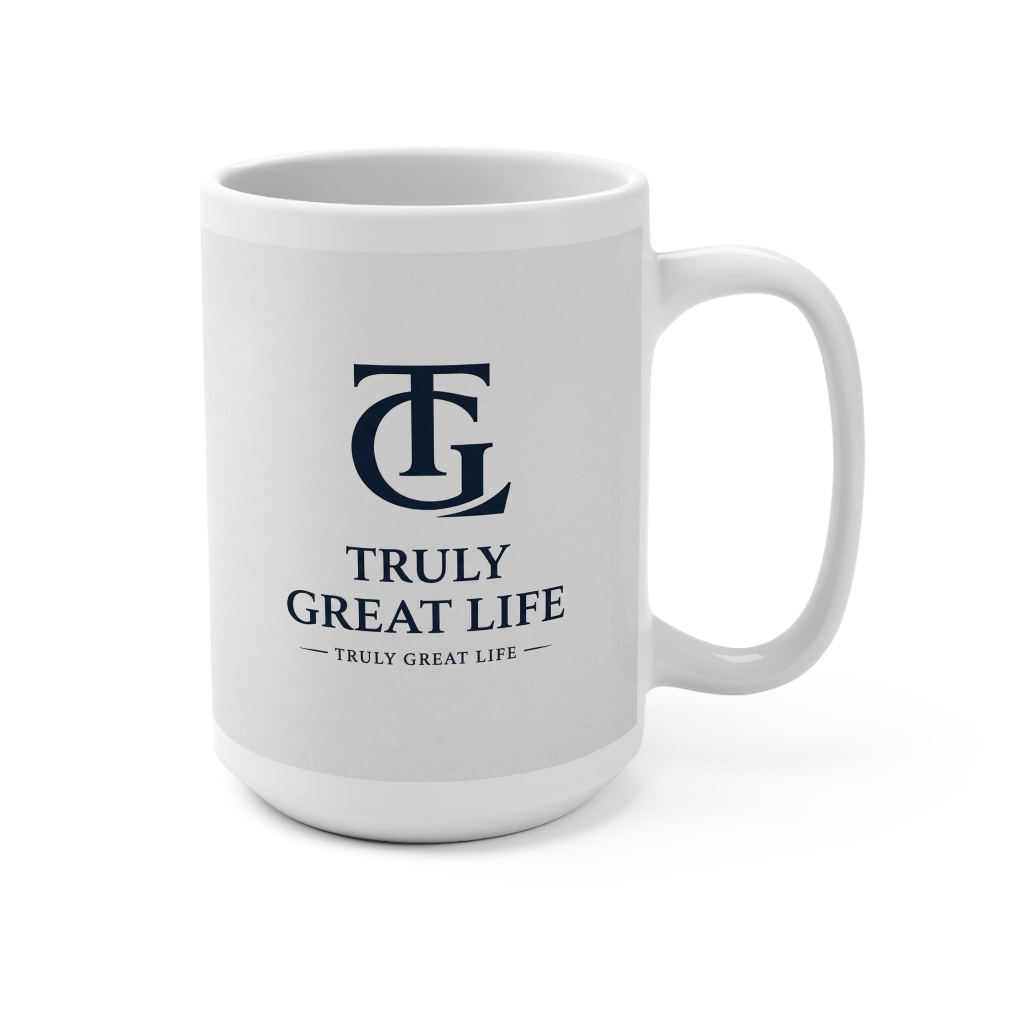 15oz Coffee Mug | Inspirational Ceramic Cup by Truly Great Life, Perfect Gift for Coffee Lovers
