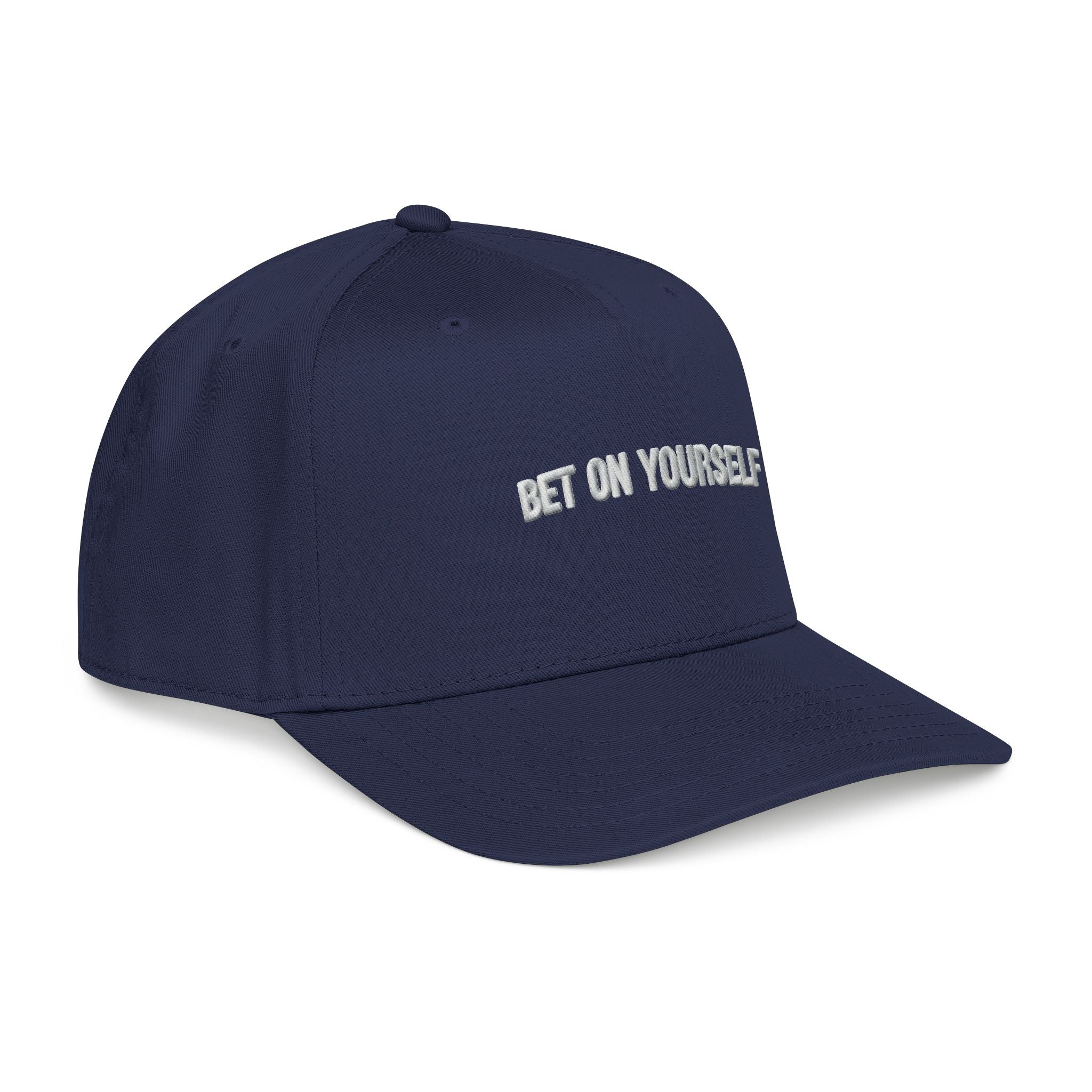 Inspirational Baseball Cap for Men & Women | Bet on Yourself Adjustable Motivational Hat, Mid Profile Dad Cap
