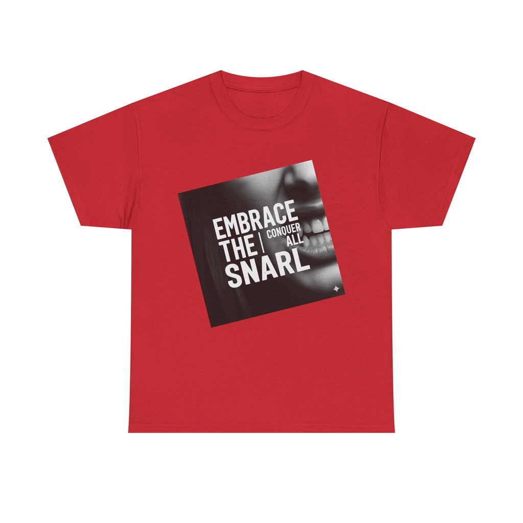 Embrace the Snarl Unisex Heavy Cotton Tee by Truly Great Life | Motivational Streetwear Graphic Shirt
