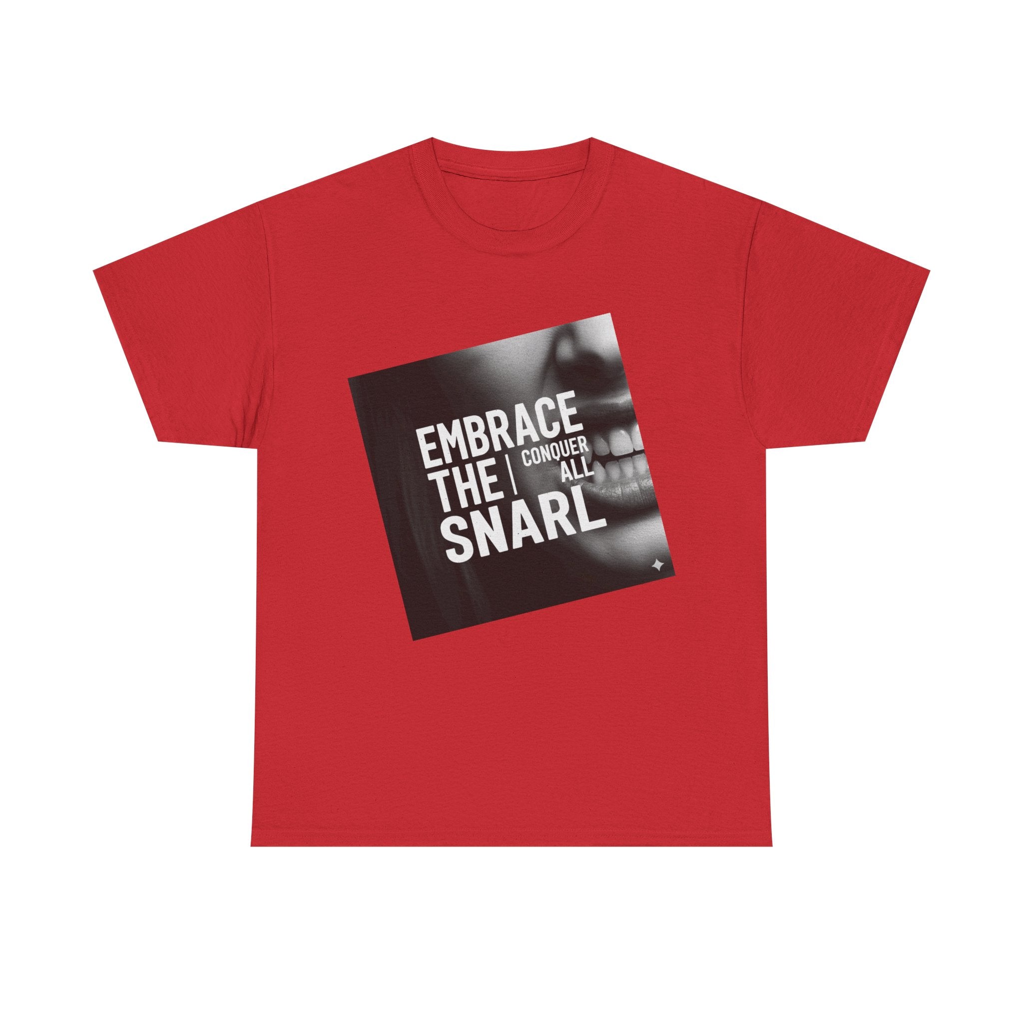 Embrace the Snarl Unisex Heavy Cotton Tee by Truly Great Life | Motivational Streetwear Graphic Shirt