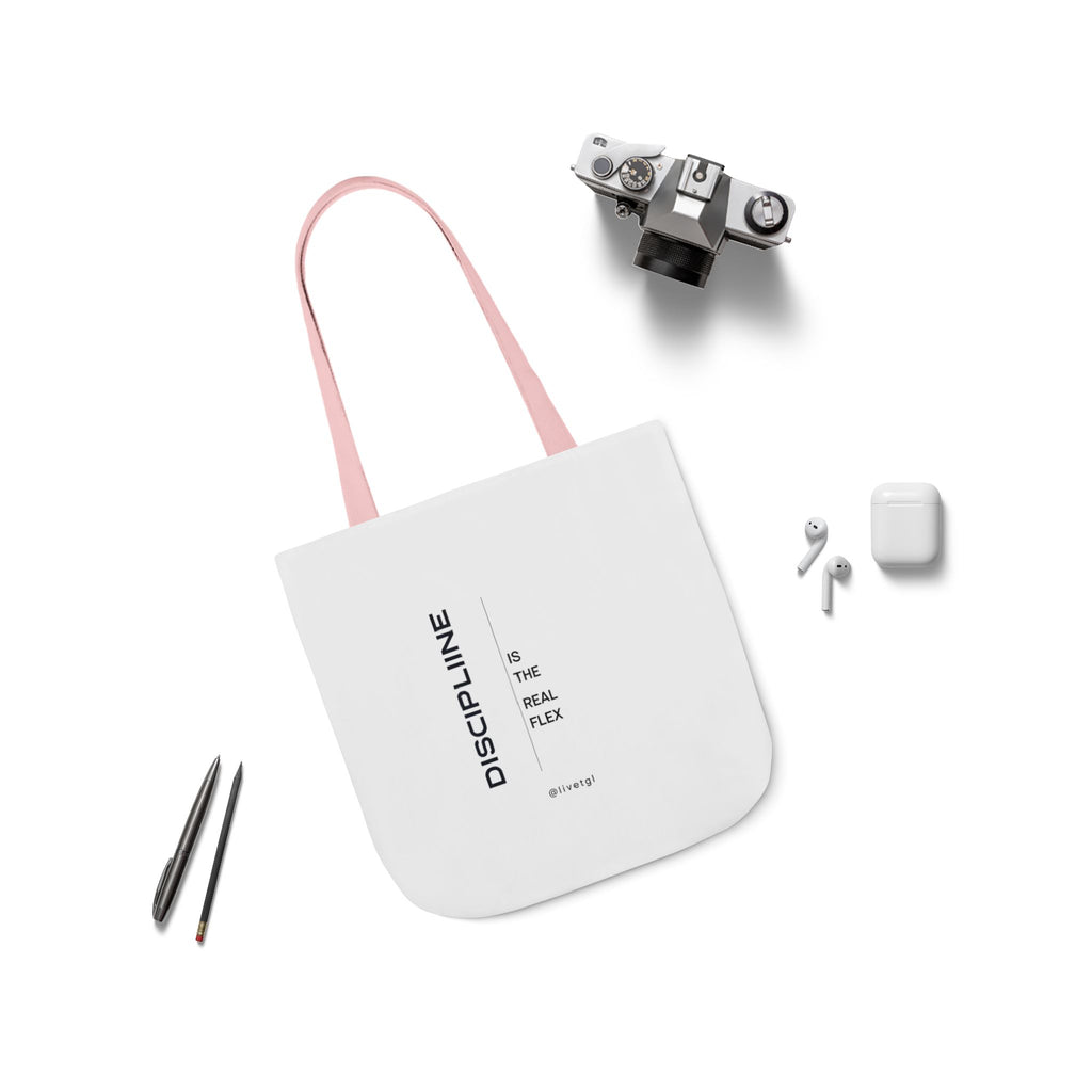 Discipline Tote Bag | Motivational Canvas Tote by Truly Great Life, Eco-Friendly Everyday Bag & Gift for Fitness Lovers