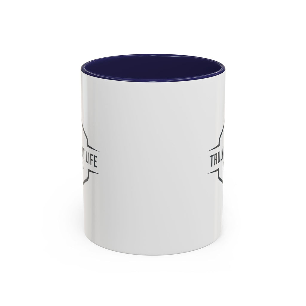 Truly Great Life Accent Coffee Mug – Black-Trim Ceramic 11oz