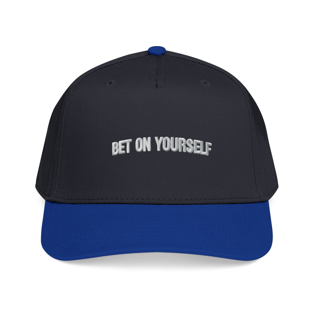 Inspirational Baseball Cap for Men & Women | Bet on Yourself Adjustable Motivational Hat, Mid Profile Dad Cap