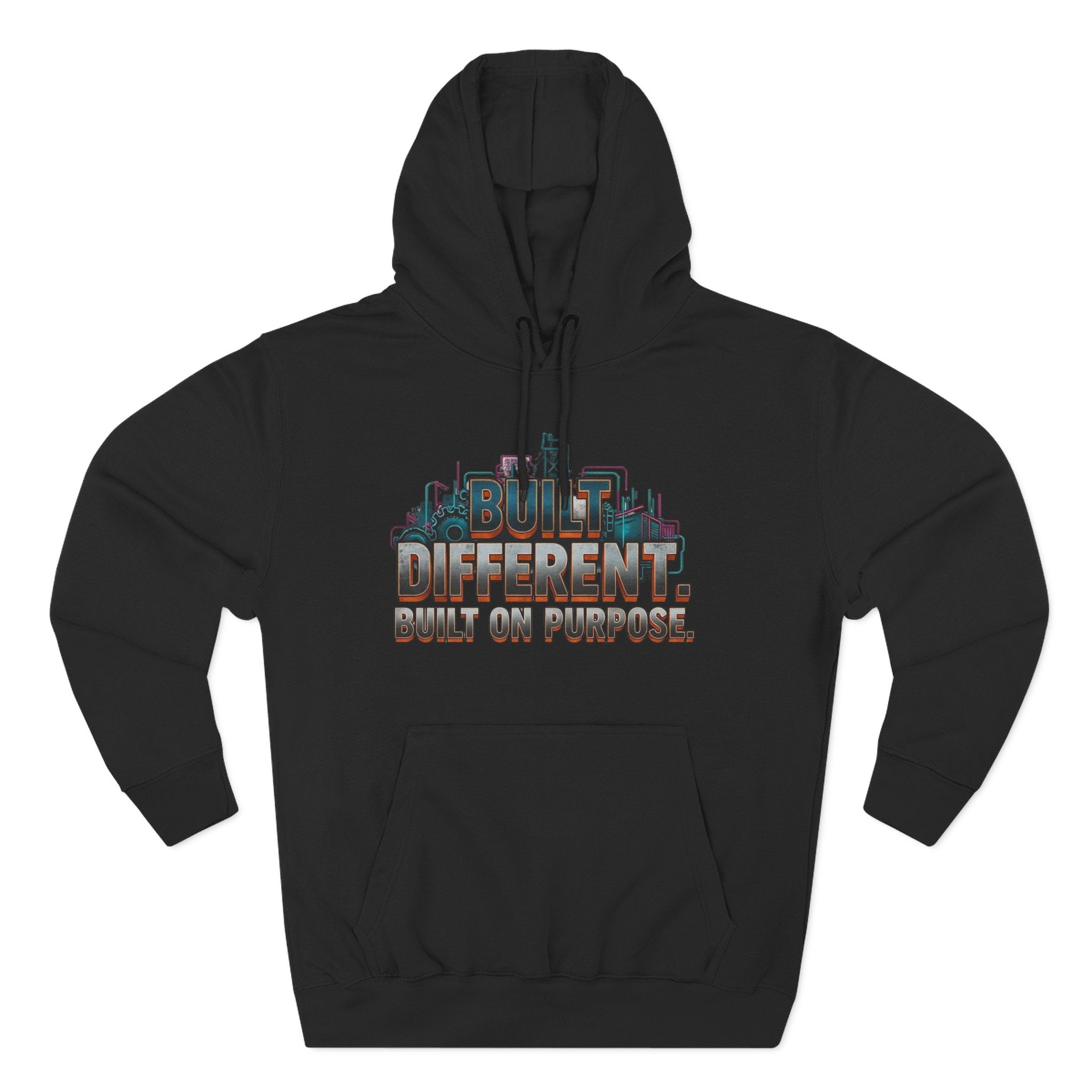 Built Different Built on Purpose Fleece Hoodie, Cozy Unisex Sweatshirt, Gift for Him or Her