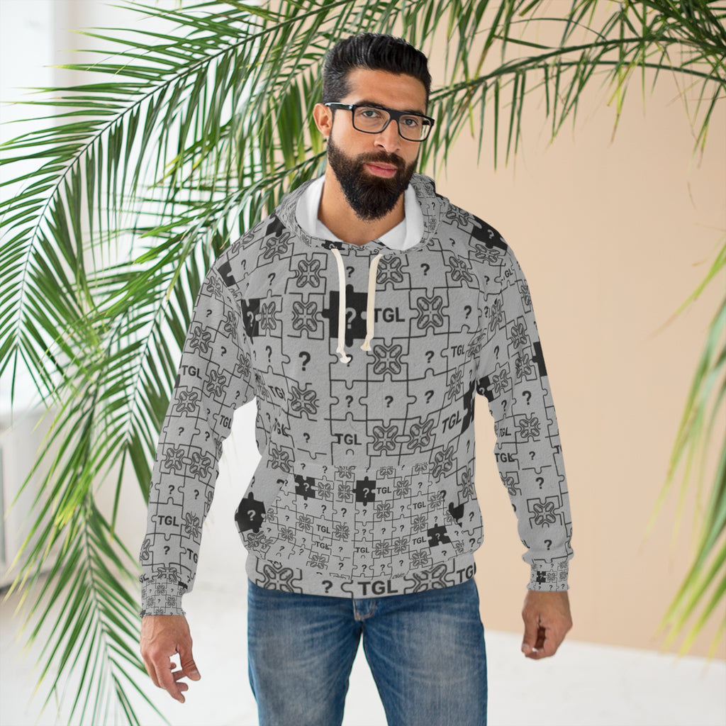 Truly Great Life Puzzle Pattern Unisex Pullover Hoodie | Cozy Fleece Streetwear Style with TGL Design