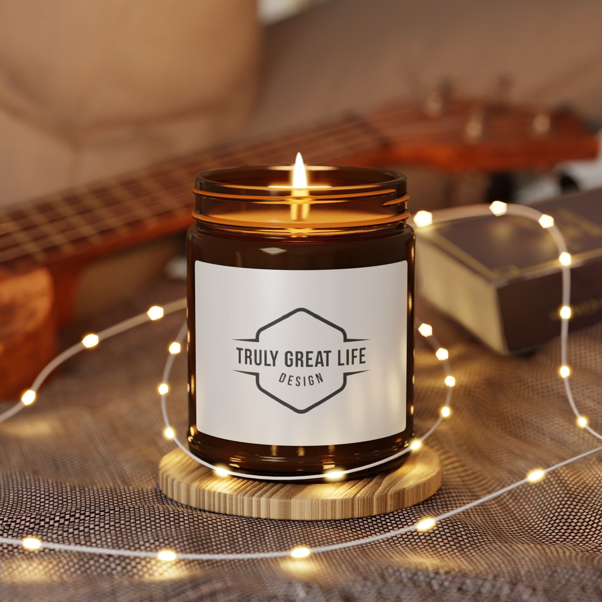 Truly Great Life Design Scented Soy Candle - Amber Jar, Multi-Size