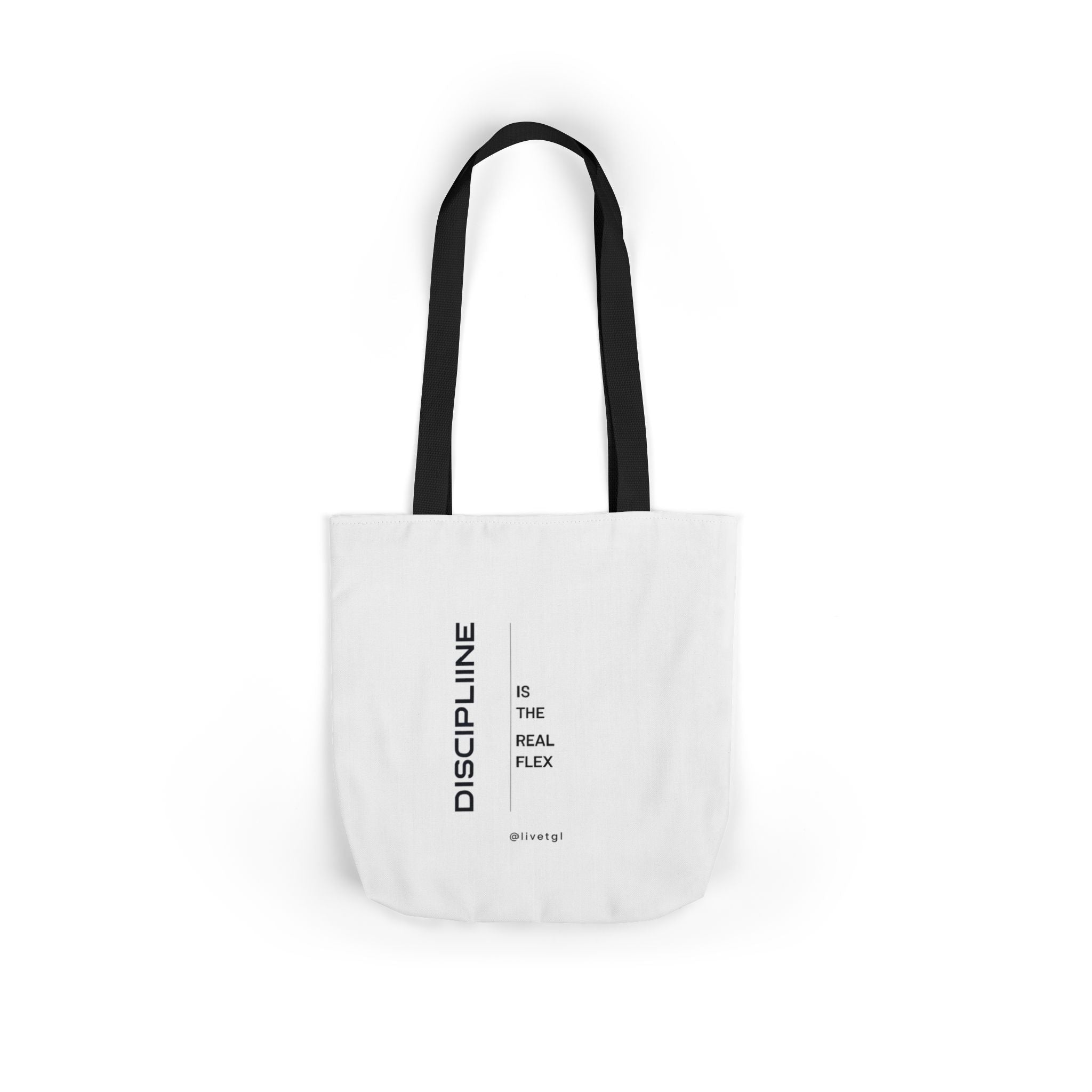 Discipline Tote Bag | Motivational Canvas Tote by Truly Great Life, Eco-Friendly Everyday Bag & Gift for Fitness Lovers