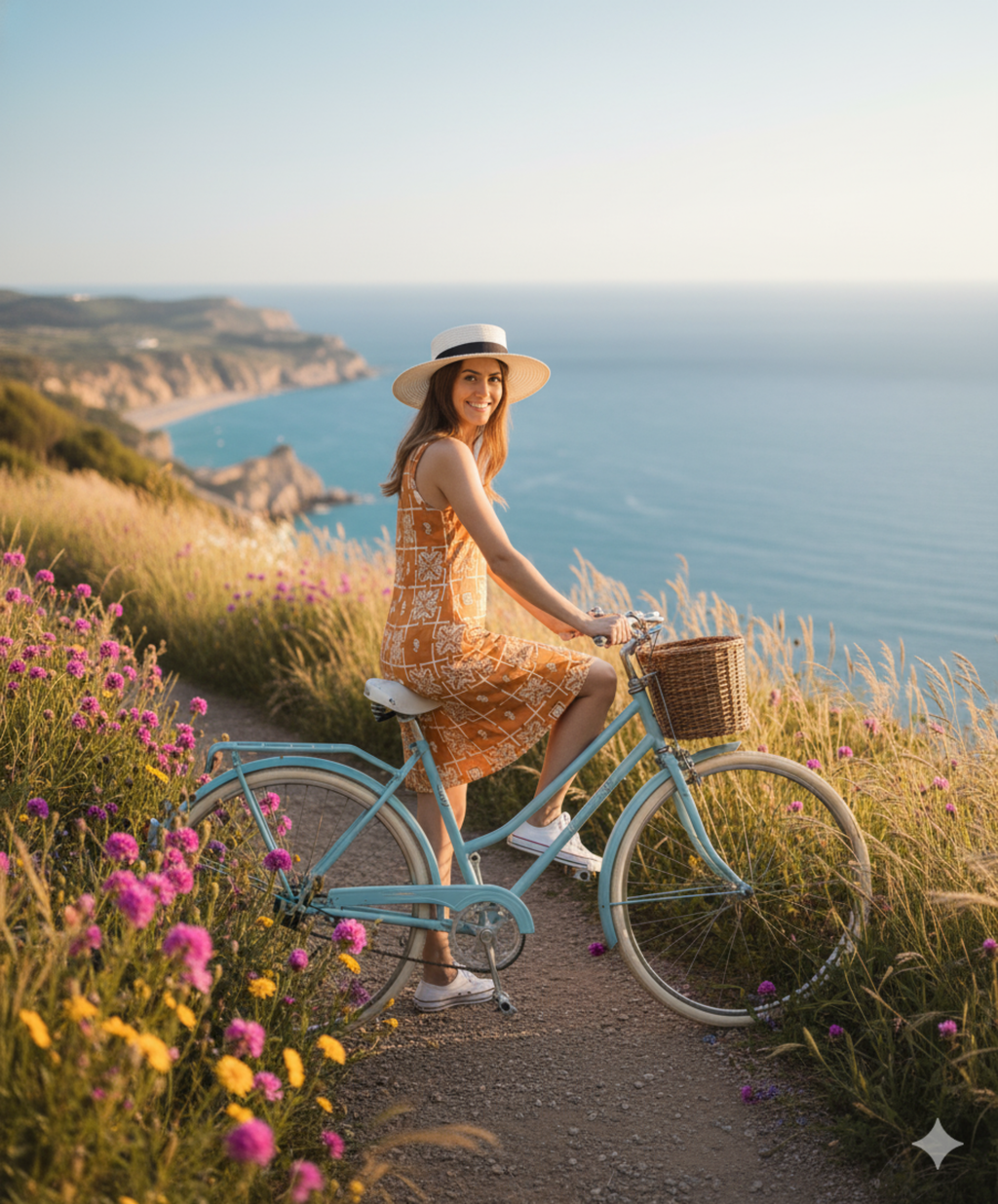 Trendy Racerback Dress | Orange Floral Print Summer Outfit by TGL Design, Perfect Gift for Her