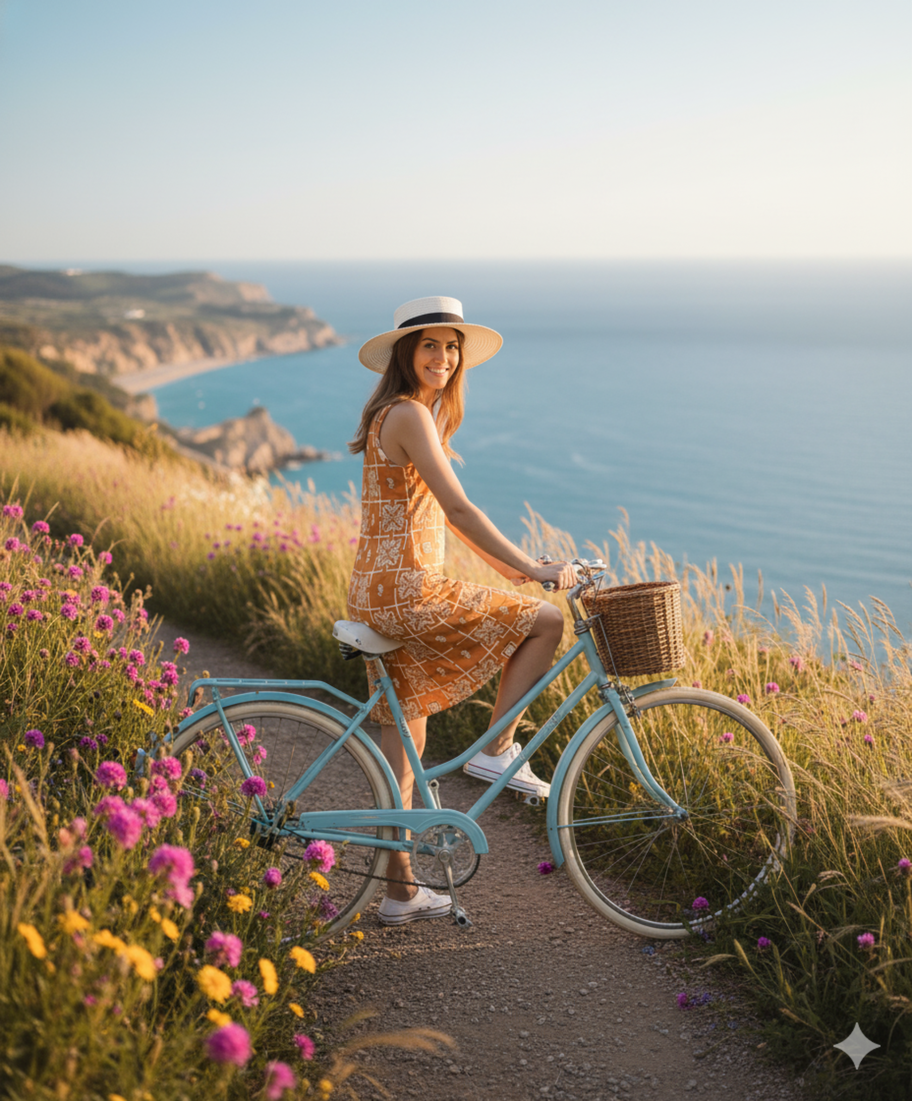 Trendy Racerback Dress | Orange Floral Print Summer Outfit by TGL Design, Perfect Gift for Her